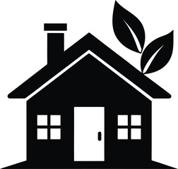 Home silhouette line art vector