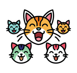 Funny Dog Face Mood Icons – Kawaii Style Pet Emotions Set

