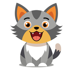 Cute Cat Face Mood Icons – Kawaii Style Expressions Set

