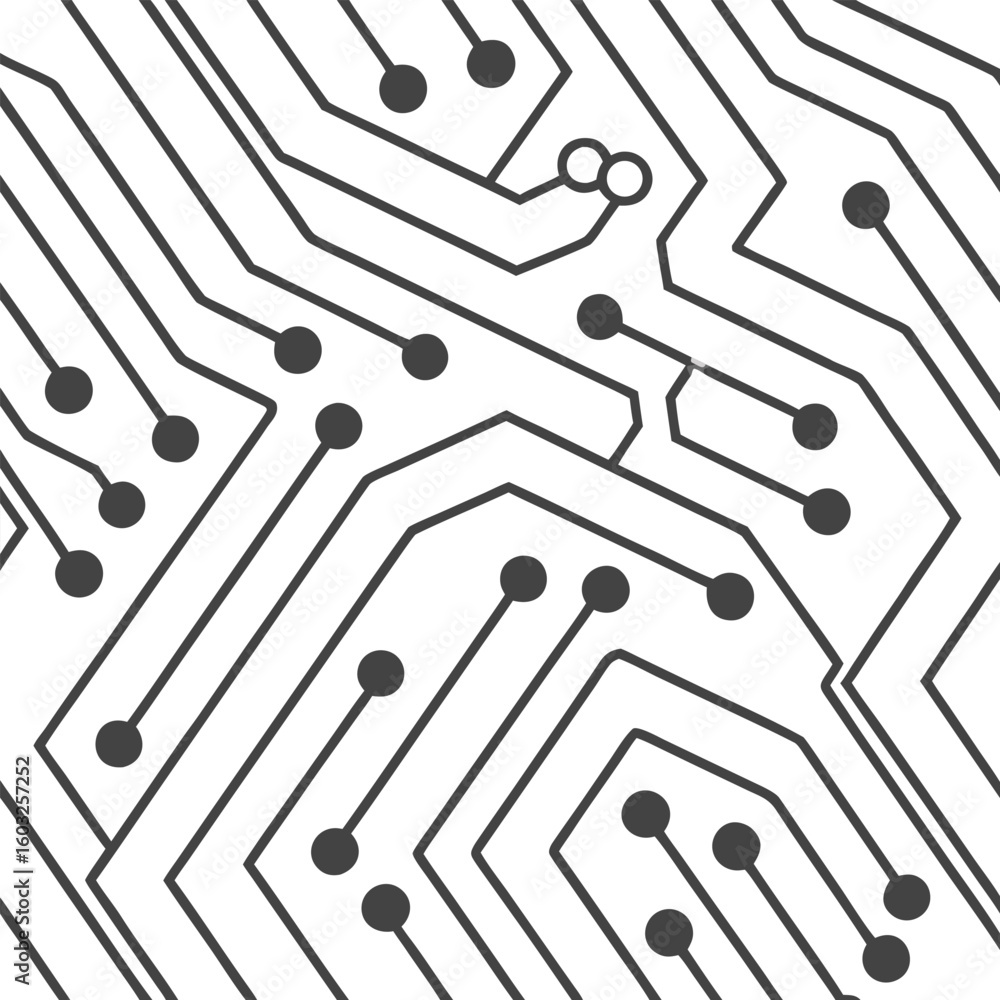 Aufkleber abstract circuit board pattern illustrating technology concept with electronic connectivity and digi
