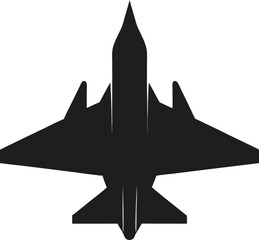 Fighter jet silhouette vector illustration clipart