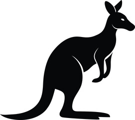 kangaroo silhouette vector