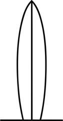 surfboard leaning on wall line art