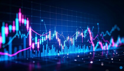 Abstract financial chart visualization