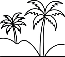 tropical rainforest line art