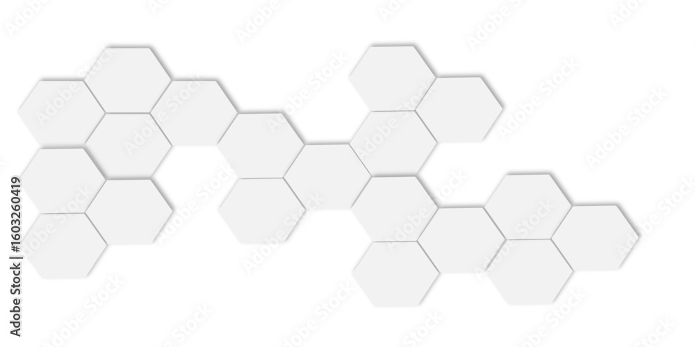 Aufkleber  white honeycomb pattern with soft edges and subtle gray lines  white hexagonal tiles creating a modern geometric pattern white background surface.