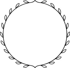 wreath frame line art