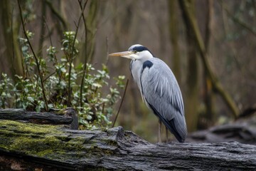 Fototapeta premium bird on a log