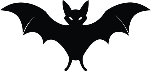 bat  silhouette design on white background