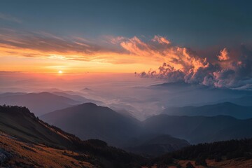 Obraz premium mountain dawn