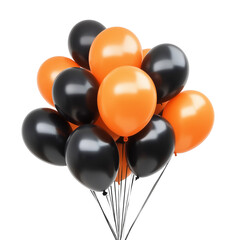 Party Decorations Halloween Balloons Isolated on Transparent Background