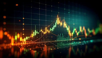 Abstract financial data visualization