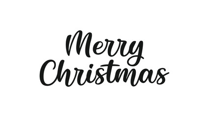 Elegant Merry Christmas Script Lettering on White Background for Holiday Season Greetings and Festive Designs Celebratory Text for Invitations and Cards