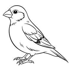 Obraz premium Goldfinch bird illustration in black and white style 