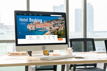 Online hotel accommodation booking website provide modish reservation system . Travel technology...