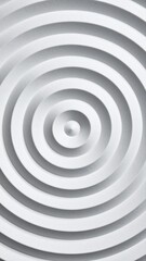 Obraz premium Concentric Circles Pattern in White and Gray Abstract Geometric Design