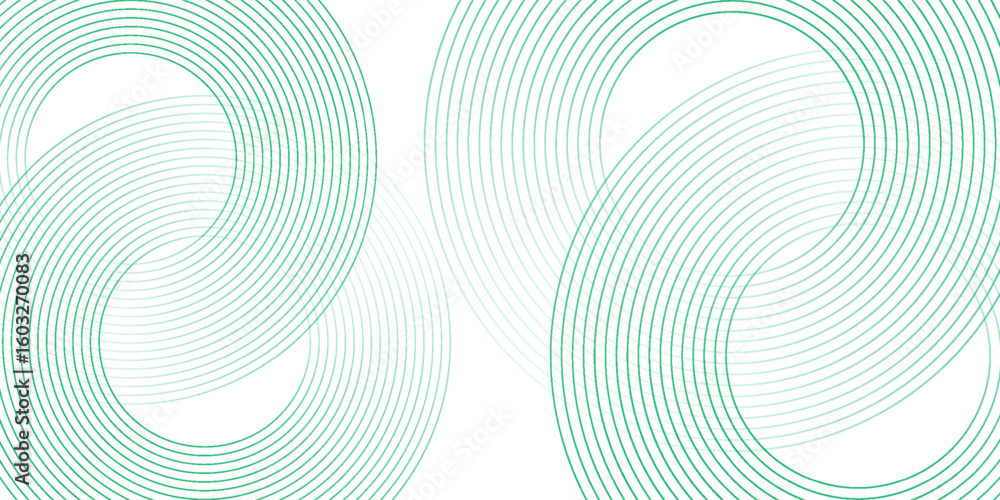 Poster green white abstract background overlap layer on bright space with circles effect decoration. modern
