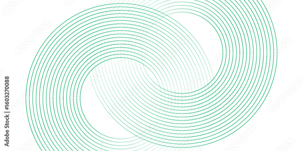 Poster green white abstract background overlap layer on bright space with circles effect decoration. modern