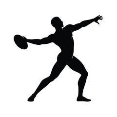 javelin thrower,  player silhouette vector