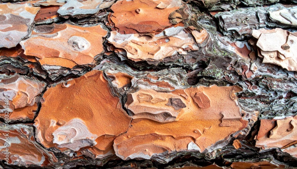 Poster abstract macro shot of tree bark with natural brown texture and pattern