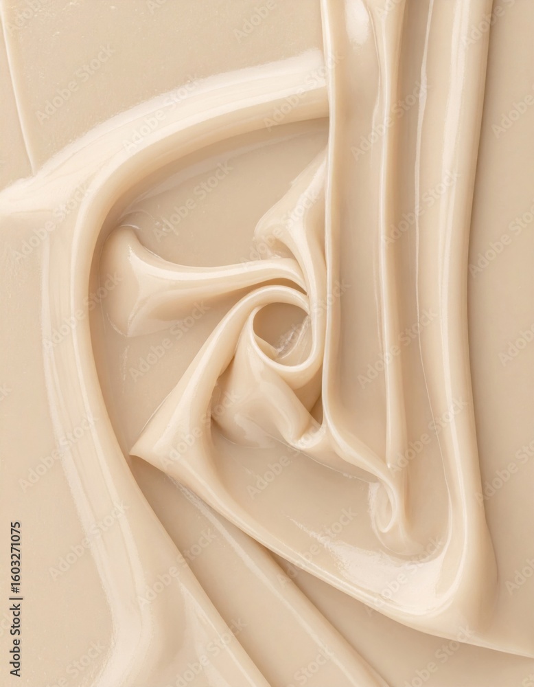Aufkleber abstract swirl pattern in creamy beige tones smooth texture with fluid design