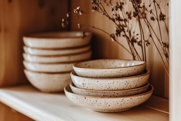 Stack of ceramic bowls