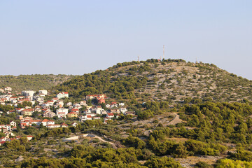 croatian valley from viewpoint veli vrh, Murter, Croatia