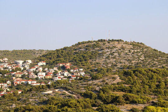 croatian valley from viewpoint veli vrh, Murter, Croatia