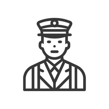 outlined police officer portrait clip art preview