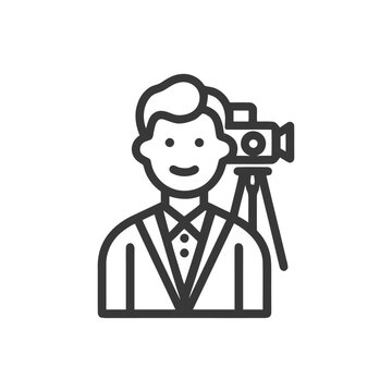 photographer with camera on tripod clip art preview