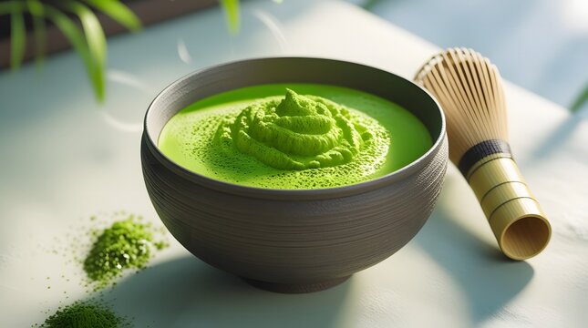 Matcha Ceremonial Bowl: Zen Green Elixir