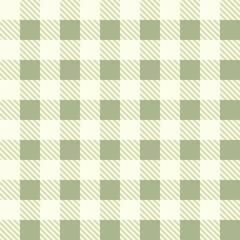 Green gingham seamless pattern fabric texture background	