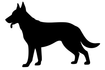 Black German Shepherd Dog Silhouette animal
