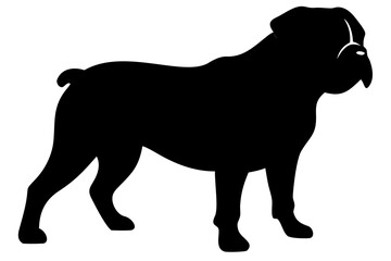 Short Haired Bulldog Dog Silhouette animal