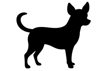 Short haired chihuahua dog silhouette animal