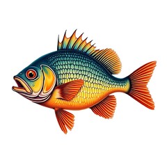 Vibrant Illustration of a Colorful Tropical Fish