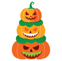 Scary Pumpkin Face with Sharp Teeth – Evil Jack-o'-Lantern Halloween Art

