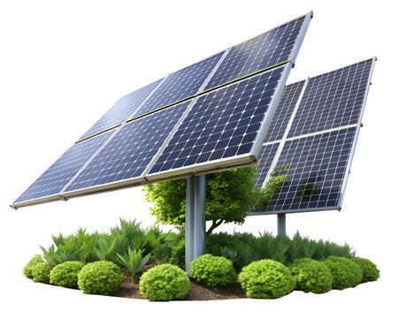 solar panels on a roof isolated on white background. PNG Transparent file type with high definition quality And vibrant color grading Available.