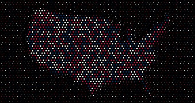 America Map Formed From Point Grid