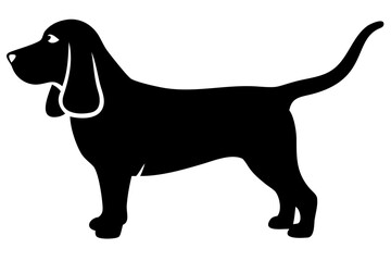 Long Haired Beagle Dog Silhouette animal