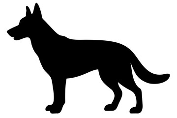 Tan German Shepherd Dog Silhouette animal