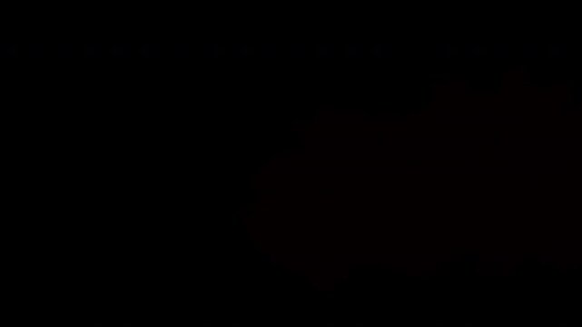 Red Stream Is Starting Soon text with cinematic vapor transition & smoke effect on transparent overlay for screens