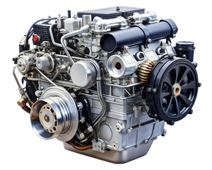 car engine  isolated on white background. PNG Transparent file type with high definition quality And vibrant color grading Available.
