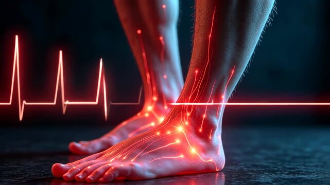 throbbing ache, muscle inflammation, blood pulsation. Pain management. Ligaments strengthen with regular exercise. Vascular dilation improves nutrient absorption. Nerve sensitivity affects walking