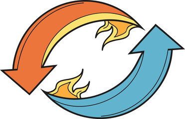 Fototapeta premium vector illustration of a red arrow