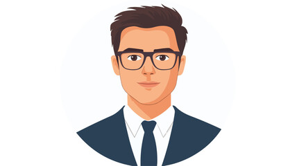 Smart Businessman in Glasses, Professional Image for Business Websites and Articles