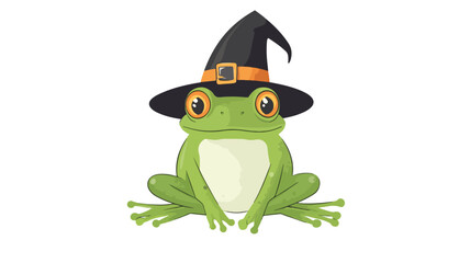 Obraz premium Spooky Green Toad Cute Halloween Frog Sticker for Halloween Design Projects