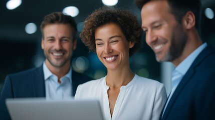 Collaborative Meeting in a Modern Office with Multinational Colleagues