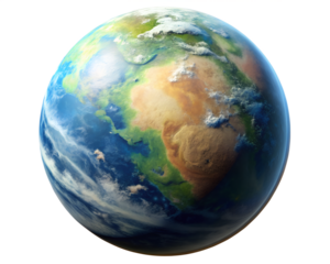 earth isolated on white background. PNG Transparent file type with high definition quality And vibrant color grading Available.
