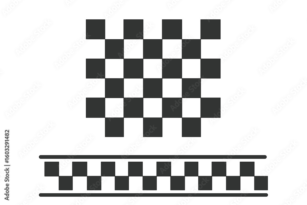 Poster racing checkered flag pattern. seamless race car banner stripe design. motorsport finish line elemen